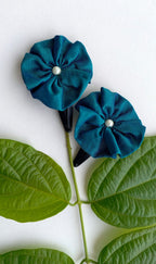 Suman Handcrafted Silk Flower Hair Clips, Set Of 2