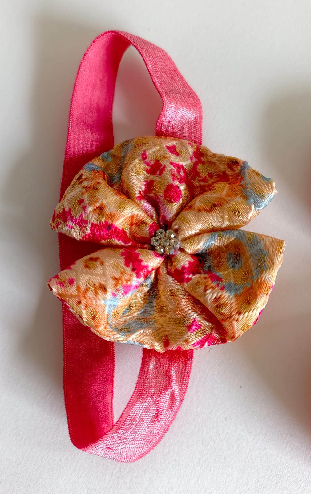 Handcrafted Yellow Printed Baby Booties & Matching Headband Set