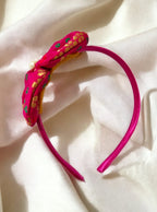 Accessories gifts fancy traditional ethnic hair accessories for kids trendy handmade hairclip fabric hair accessories hair band head band brocade handcrafted hair pin hair accessory tic-tac clips matching assorted mix n match pearl multicolour metal golden bow rubber band      