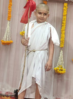 South cotton Gamcha/Towels with small golden border for Batu. Set of 2.Size 30 inches x 60 inches Mundavalya,kanthi,bhikbali,topi,pagdi are boys accessories exclusively designed using Pearls,glass beads,jadau & gold plated findings for Batu,for Upanayan/Vratabandha/munj /thread ceremony.