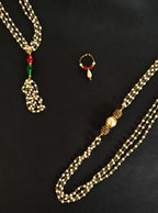 Vratabandha Pearls Accessories Combo with Red and Green colorful Findings for Batu includes Red Bhikbali, Red and Green Kanthi matching Mundavalya and Janav.Mundavalya,kanthi,bhikbali,topi,pagdi are boys accessories exclusively designed using Pearls,glass beads,jadau & gold plated findings for Batu,for Upanayan/Vratabandha/munj /thread ceremony.