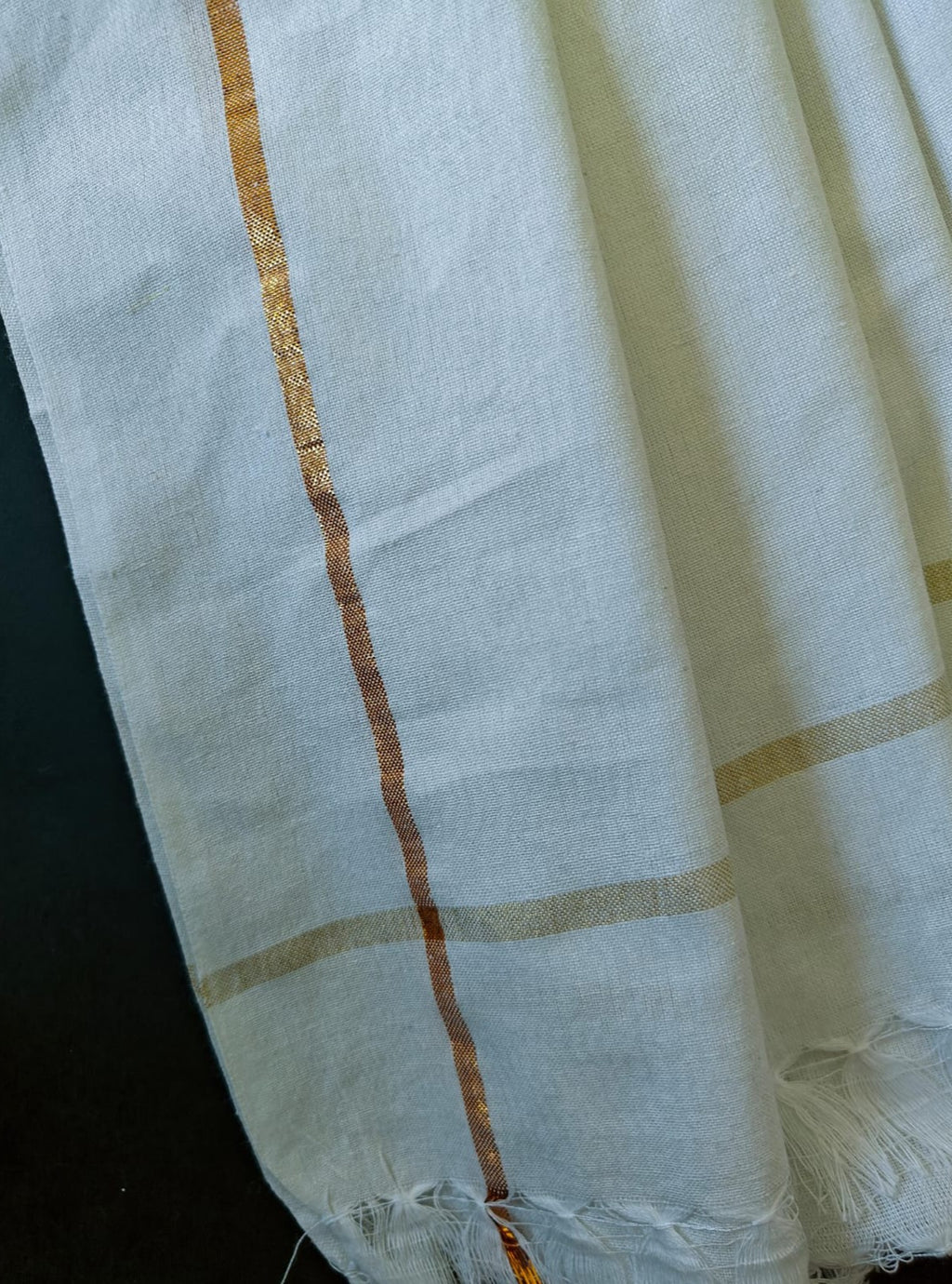 South cotton Gamcha/Towels with small golden border for Batu. Set of 2.Size 30 inches x 60 inches Mundavalya,kanthi,bhikbali,topi,pagdi are boys accessories exclusively designed using Pearls,glass beads,jadau & gold plated findings for Batu,for Upanayan/Vratabandha/munj /thread ceremony.