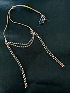 Pearls Mundavalya with Golden Finding and Colorful Glass Bead for Batu