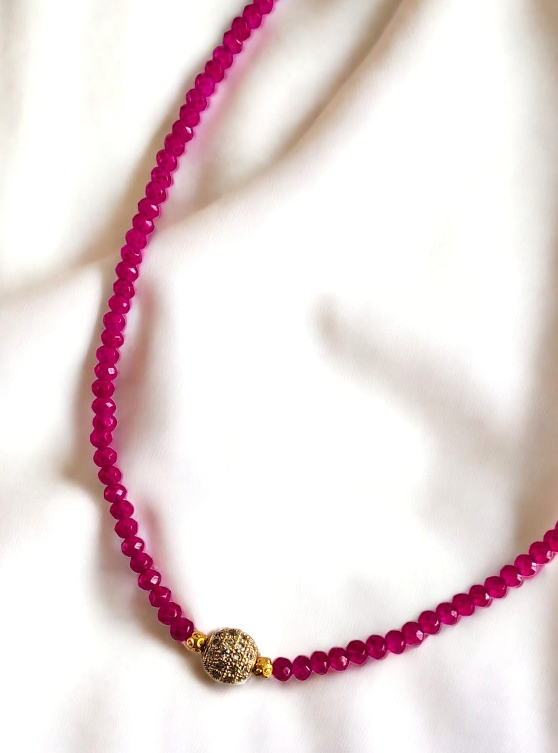 Beaded Stone Pendant Necklace – JewelryByTm
