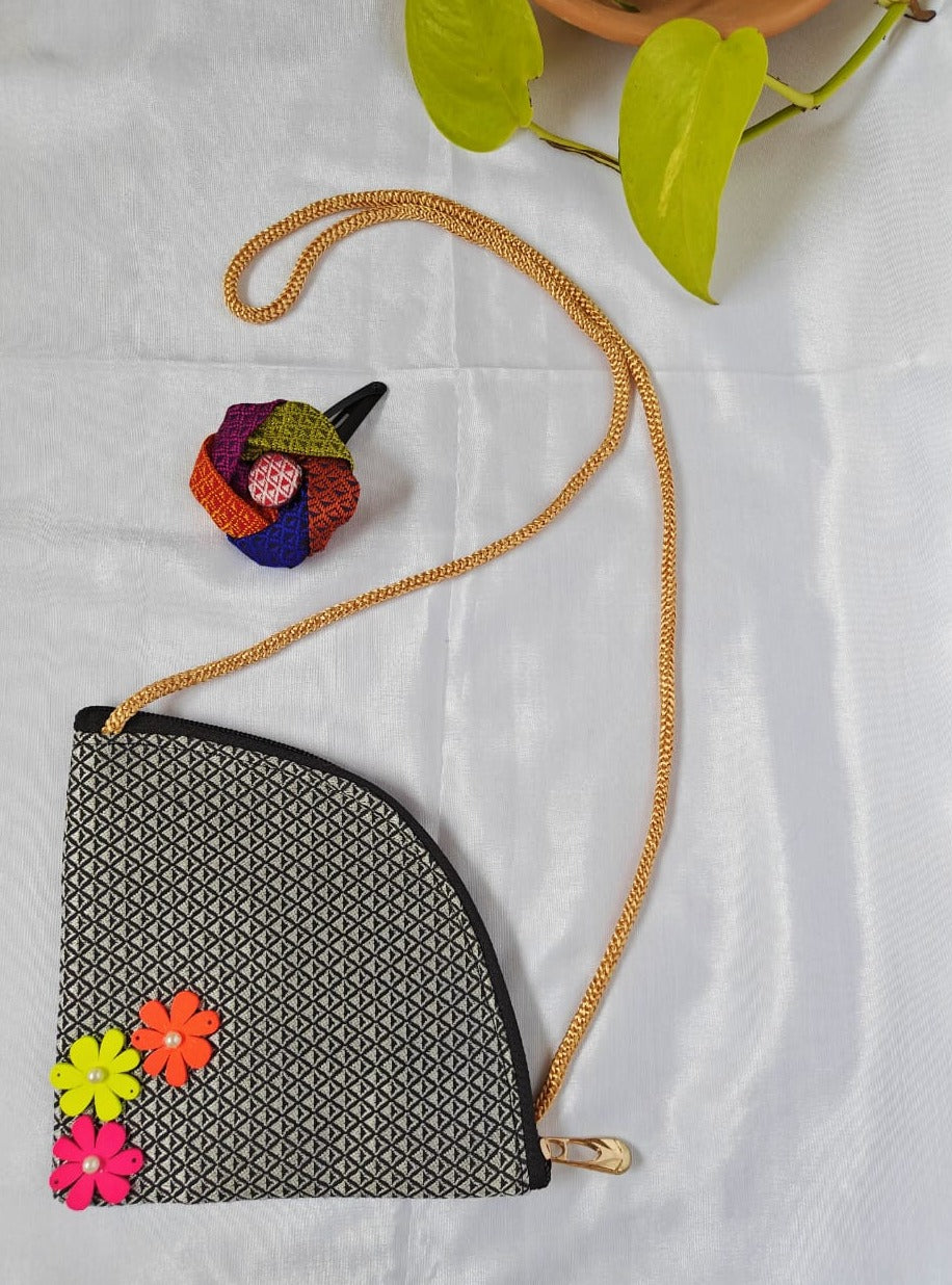 Accessories gifts fancy traditional ethnic hair accessories for kids trendy handmade hair clip fabric hair accessories hair band head band brocade handcrafted hair pin hair accessory tic-tac clips matching assorted mix n match pearl multicolour metal golden bow rubber band  party wear beaded glass beads trendy gold plated earrings pendant cute sling purse hand purse brocade hand embroidery 