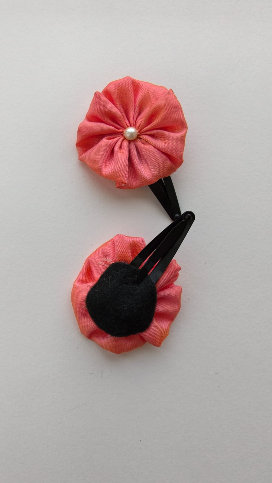 Suman Handcrafted Silk Flower Hair Clips, Set Of 2