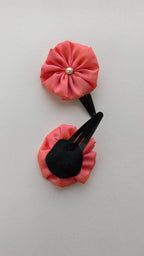 Suman Handcrafted Silk Flower Hair Clips, Set Of 2
