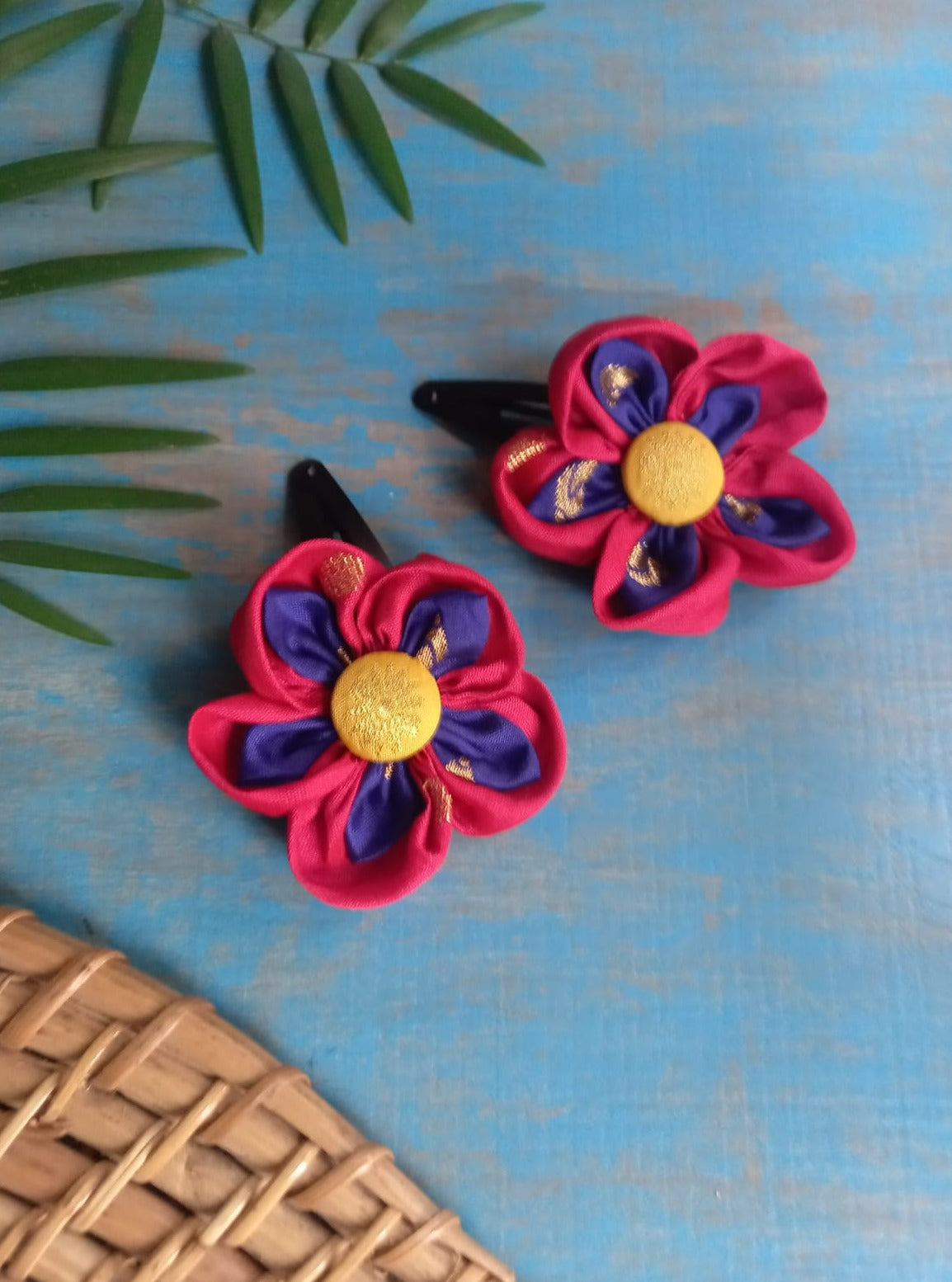 Accessories gifts fancy traditional ethnic hair accessories for kids trendy handmade hair clip fabric hair accessories hair band head band brocade handcrafted hair pin hair accessory tic-tac clips matching assorted mix n match pearl multicolour metal golden bow rubber band      