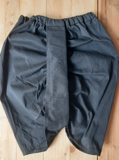 Black Dhoti in Cotton Silk with Elasticated Waist Soyara Ethnics Studio