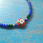 Accessories gifts fancy traditional ethnic for kids trendy handmade fabric accessories brocade handcrafted matching assorted mix n match pearl multicolour metal golden party wear beaded glass beads trendy gold plated earrings pendant    