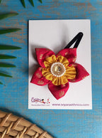 Accessories gifts fancy traditional ethnic hair accessories for kids trendy handmade hair clip fabric hair accessories hair band head band brocade handcrafted hair pin hair accessory tic-tac clips matching assorted mix n match pearl multicolour metal golden bow rubber band      