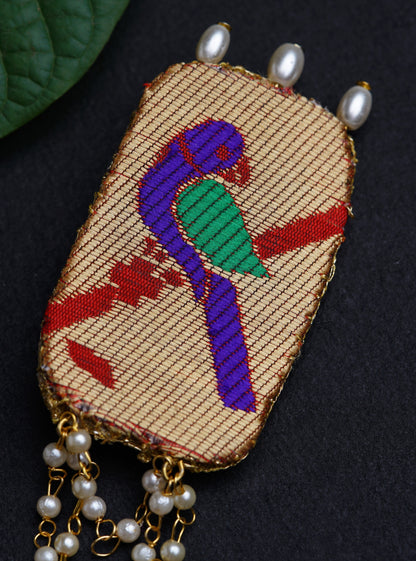 Traditional ethnic for baby boy vratabandha upnayan  munj mauji bandhan pearl pearl chain pendant handmade handcrafted golden multi color beaded batu paithani double layer triple layer glass beads bhikshawal  bhikbali mundavalya kanthi jholi panche gamacha towel janav yadnyopavit brooch cotton clip on soval chaddi inner pant     