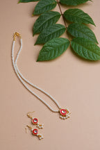 Accessories gifts fancy traditional ethnic for kids trendy handmade fabric accessories brocade handcrafted matching assorted mix n match pearl multicolour metal golden party wear beaded glass beads trendy gold plated earrings pendant    