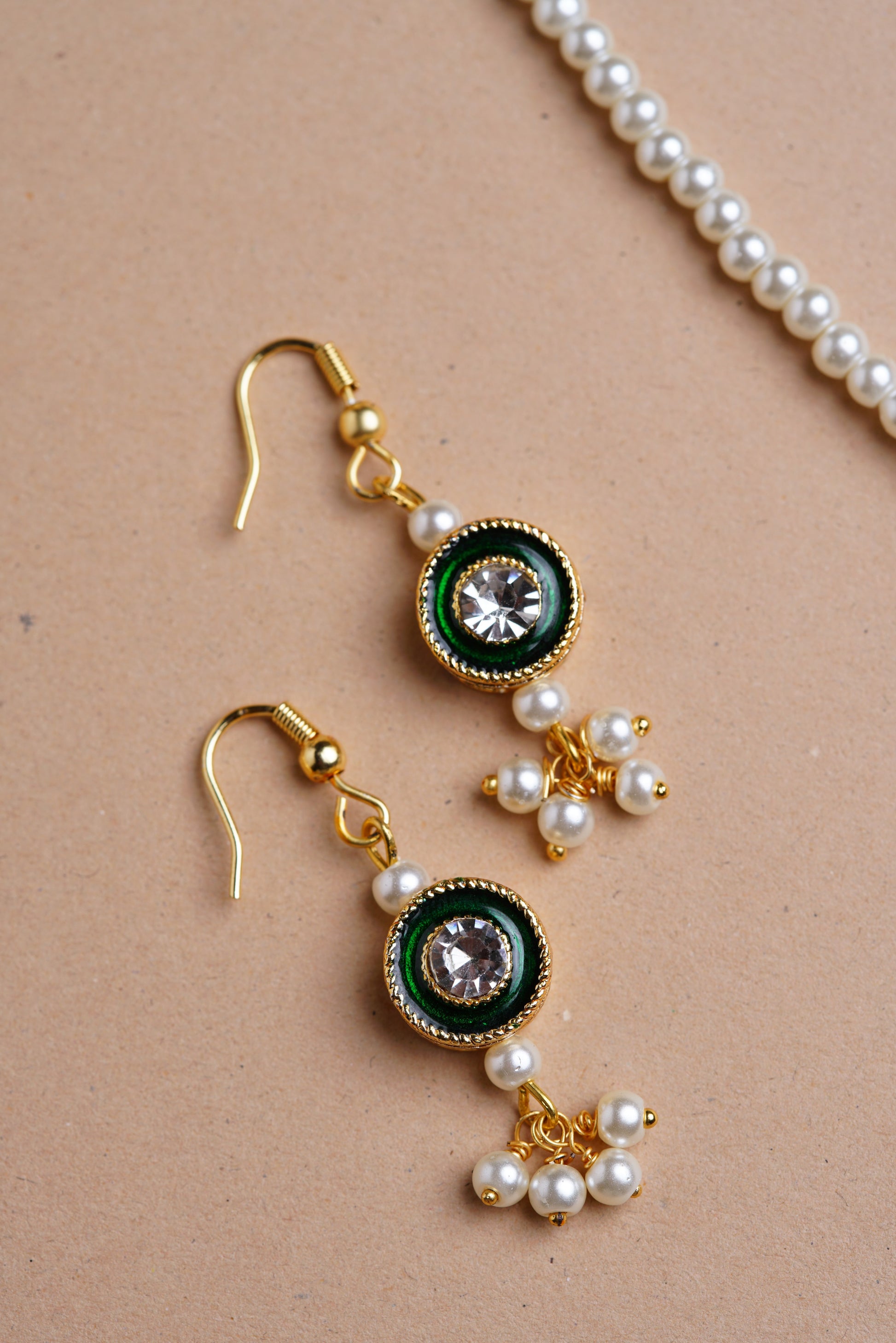 Accessories gifts fancy traditional ethnic for kids trendy handmade fabric accessories brocade handcrafted matching assorted mix n match pearl multicolour metal golden party wear beaded glass beads trendy gold plated earrings pendant    