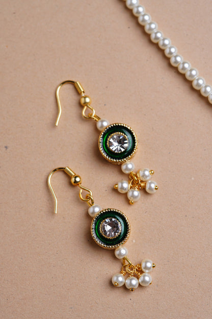 Accessories gifts fancy traditional ethnic for kids trendy handmade fabric accessories brocade handcrafted matching assorted mix n match pearl multicolour metal golden party wear beaded glass beads trendy gold plated earrings pendant    