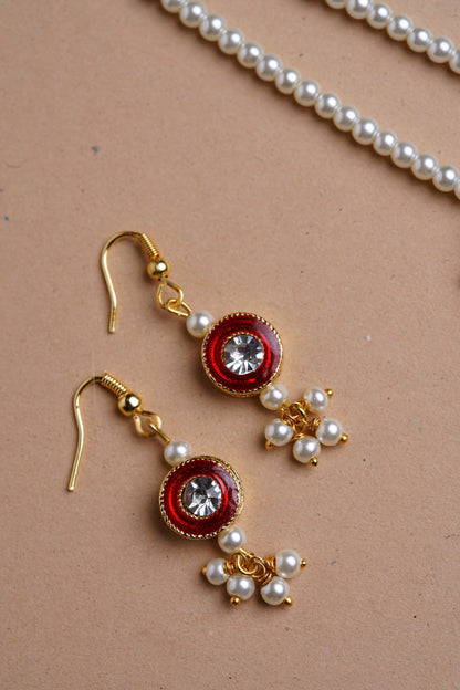 Accessories gifts fancy traditional ethnic for kids trendy handmade fabric accessories brocade handcrafted matching assorted mix n match pearl multicolour metal golden party wear beaded glass beads trendy gold plated earrings pendant    