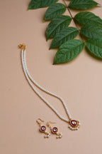 Accessories gifts fancy traditional ethnic for kids trendy handmade fabric accessories brocade handcrafted matching assorted mix n match pearl multicolour metal golden party wear beaded glass beads trendy gold plated earrings pendant    