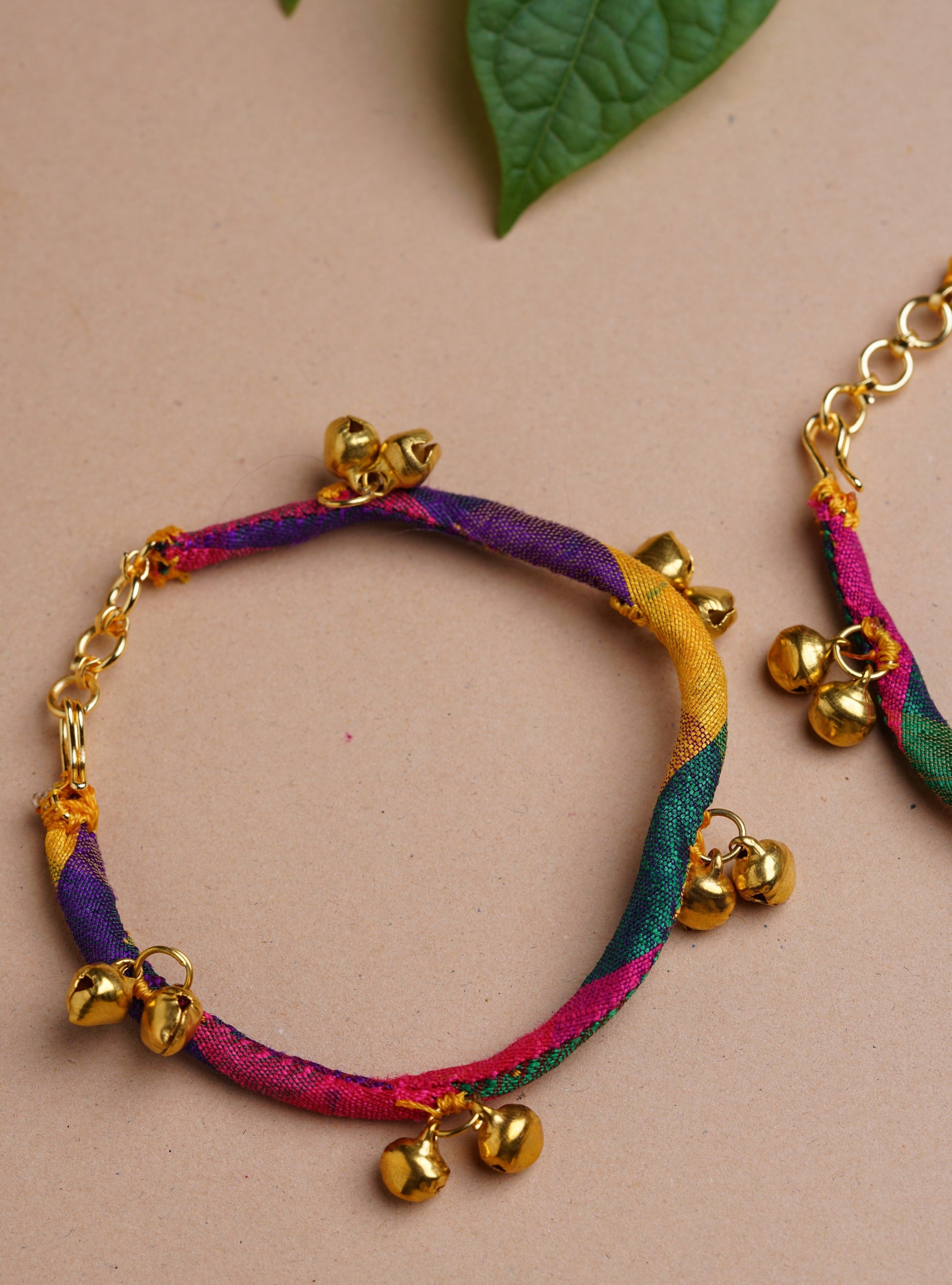 Accessories gifts fancy traditional ethnic trendy handmade accessories handcrafted matching assorted mix n match pearl multicolour metal golden anklet payal barefoot sandals German silver black fabric payal gold gotta flower 
