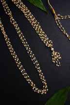 Vratabandha Pearls Accessories Combo with Golden Findings for Batu includes Pearl Bhikbali,Pearl Kanthi,Pearl Mundavalya and Janav. Mundavalya,kanthi,bhikbali,topi,pagdi are boys accessories exclusively designed using Pearls,glass beads,jadau & gold plated findings for Batu,for Upanayan/Vratabandha/munj /thread ceremony.
