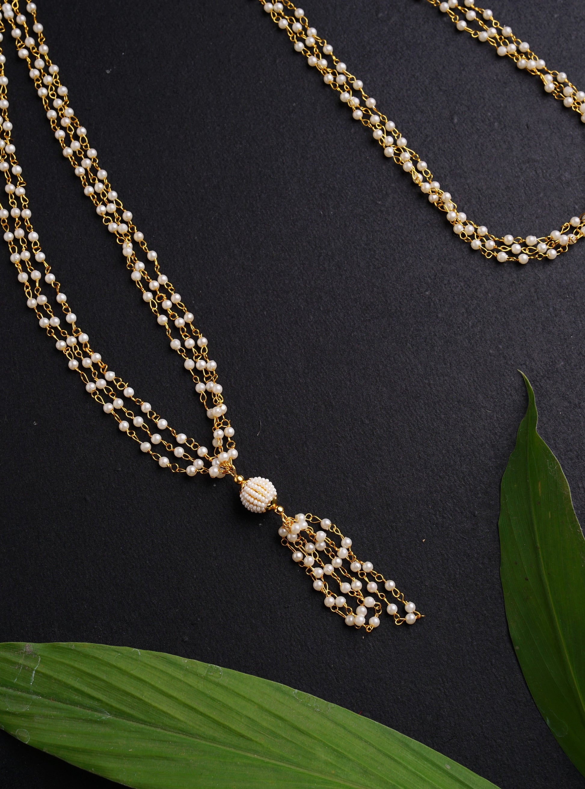 Janav / Yagnopavit / Sacred Thread with Pearls embellished bead Findings Soyara Ethnics Studio