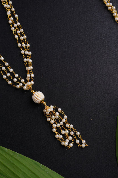 Janav / Yagnopavit / Sacred Thread with Pearls embellished bead Findings Soyara Ethnics Studio
