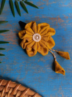 Accessories gifts fancy traditional ethnic hair accessories for kids trendy handmade hair clip fabric hair accessories hair band head band brocade handcrafted hair pin hair accessory tic-tac clips matching assorted mix n match pearl multicolour metal golden bow rubber band      