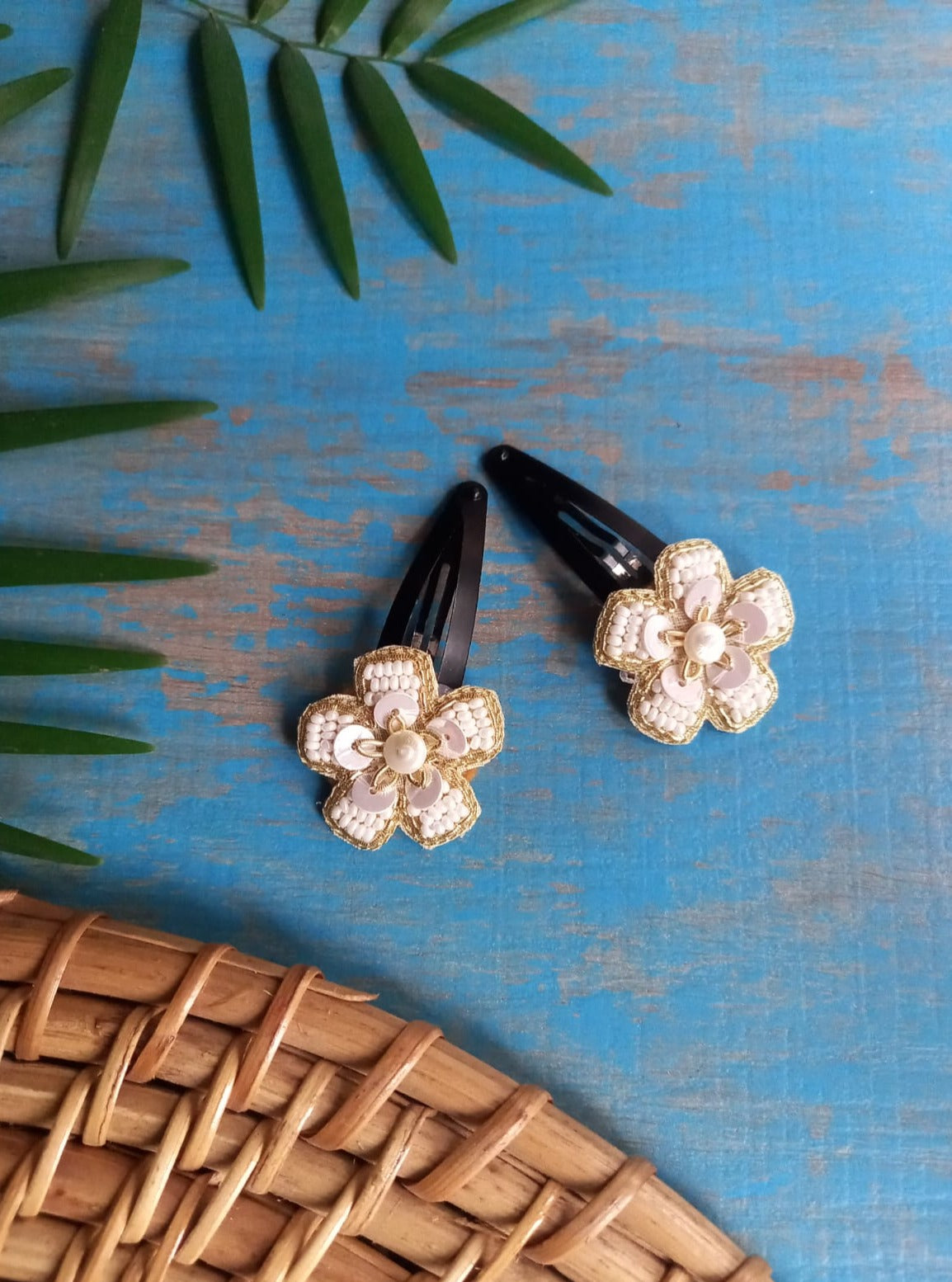 Accessories gifts fancy traditional ethnic hair accessories for kids trendy handmade hair clip fabric hair accessories hair band head band brocade handcrafted hair pin hair accessory tic-tac clips matching assorted mix n match pearl multicolour metal golden bow rubber band      