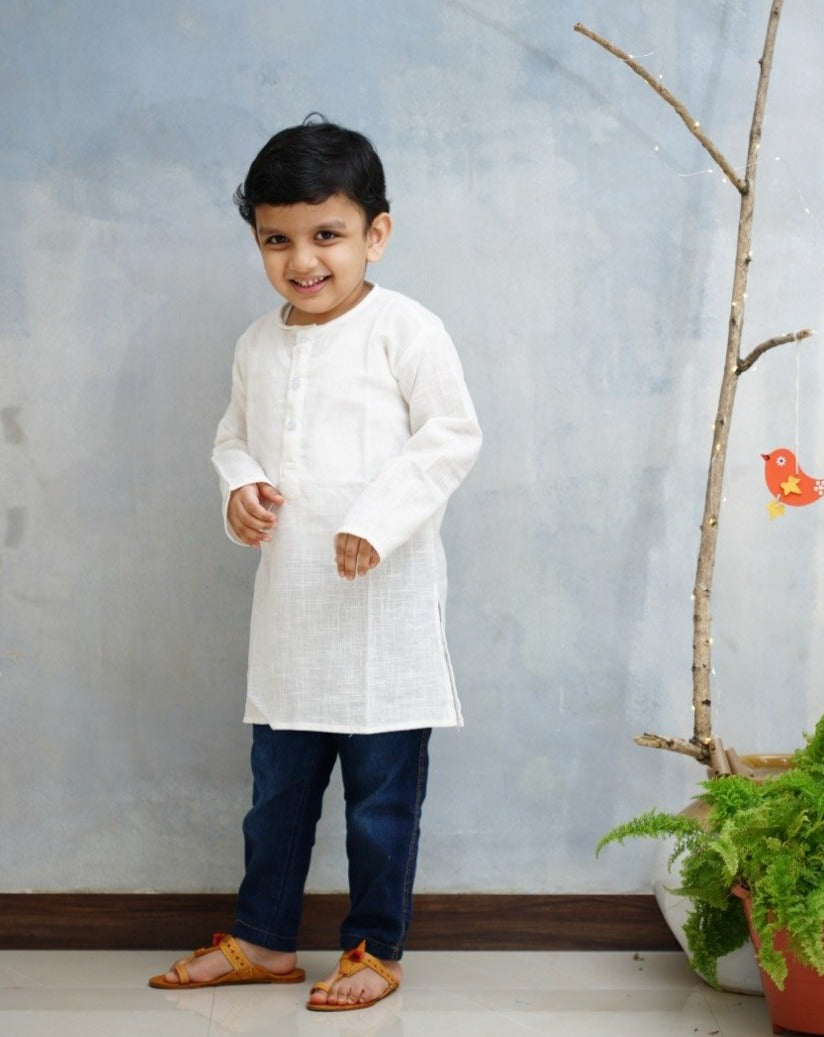 Slub Cotton traditional ethnic brocade printed silk cotton kurta pyjama salwar suit pajama churidar set sherwani jacket for baby boy kids 