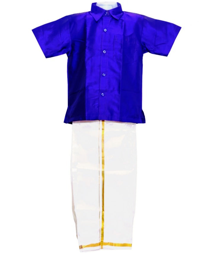 Kerala Lungi Set in Royal Blue Colour Soyara Ethnics Studio