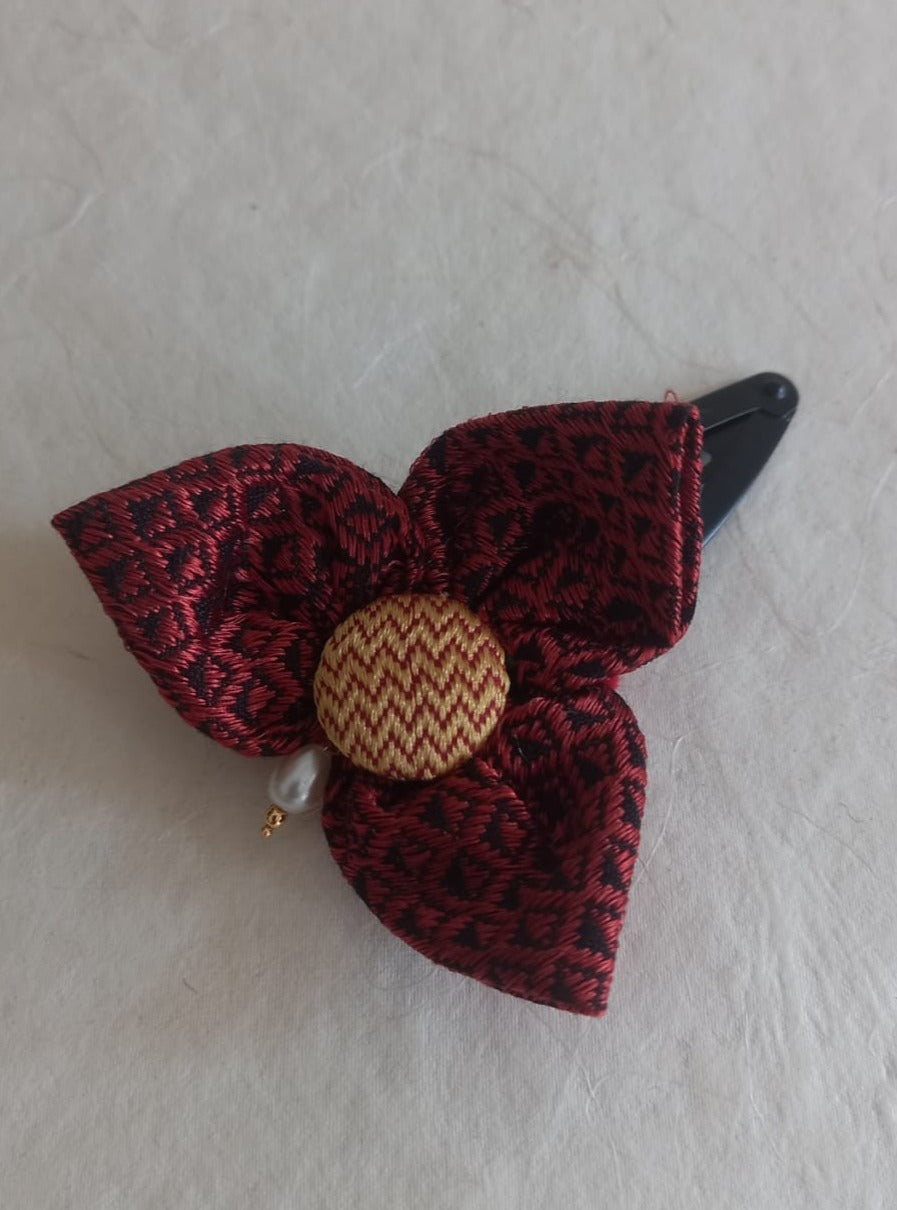 Accessories gifts fancy traditional ethnic hair accessories for kids trendy handmade hairclip fabric hair accessories hair band head band brocade handcrafted hair pin hair accessory tic-tac clips matching assorted mix n match pearl multicolour metal golden bow rubber band      