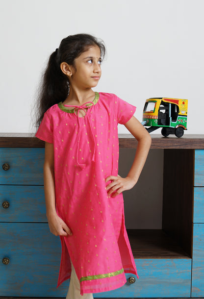 Silk brocade cotton silk cotton chanderi printed Traditional ethnic Indian kurta kurta salwar suit dupatta Punjabi dress Patiala set for baby girls kids